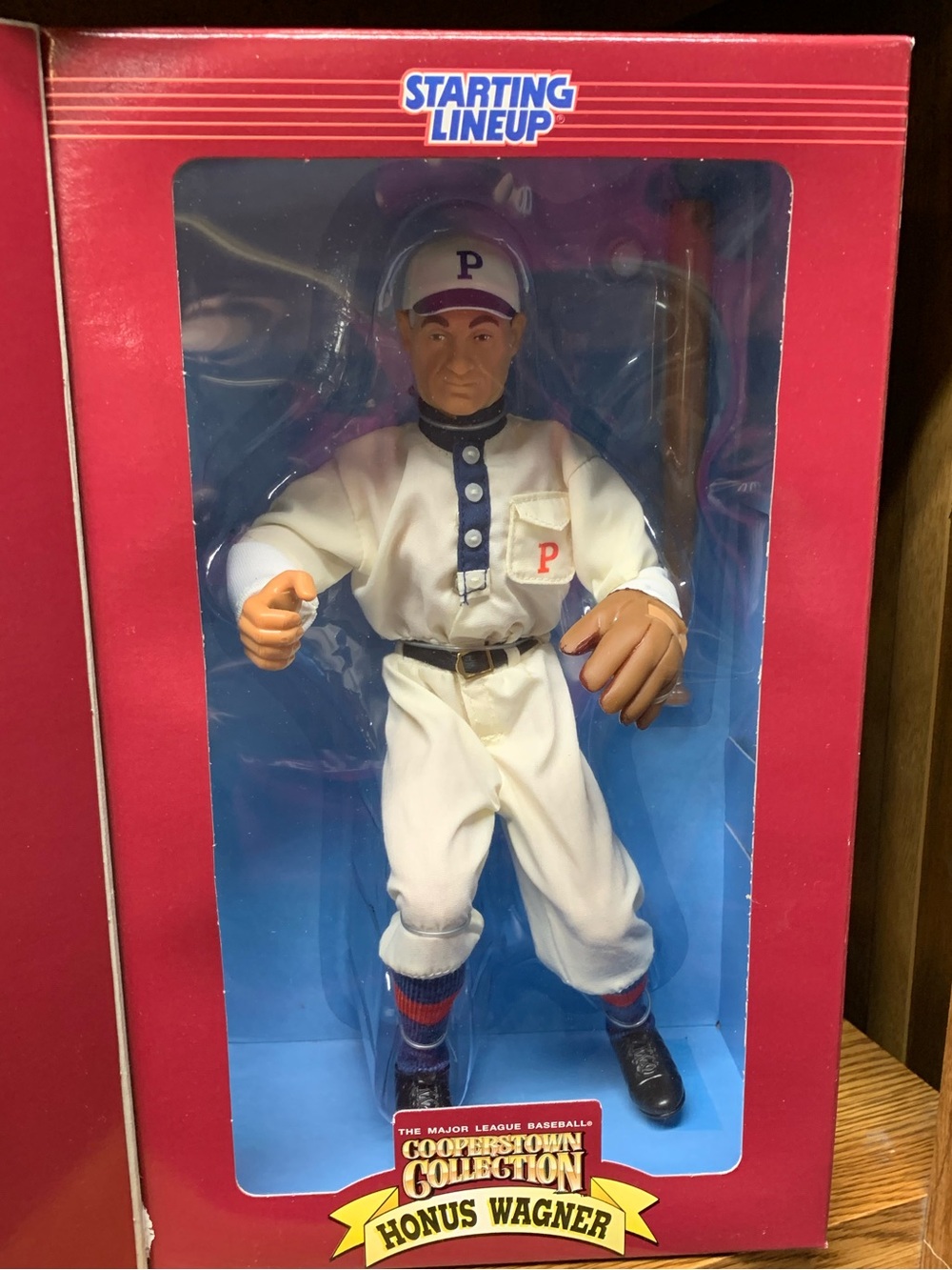 Starting Lineup Honus Wagner Figurine - White & Purple Uniform  from 1996.